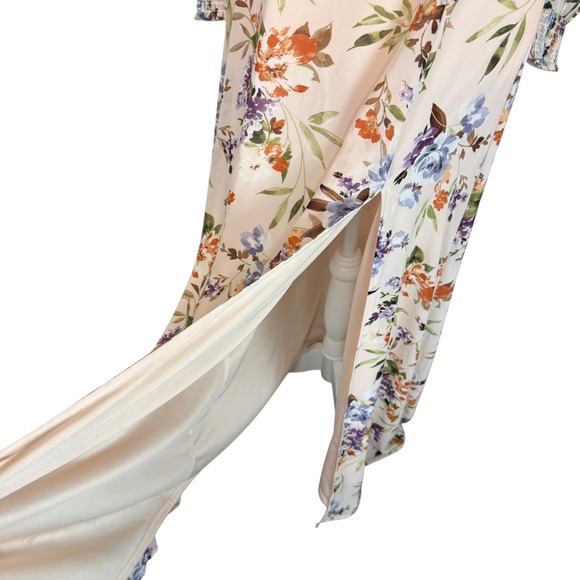 Baltic Born Giselle Maxi Dress Blush Floral Square Neck Long Sleeve Size S NWT - Picture 4 of 11